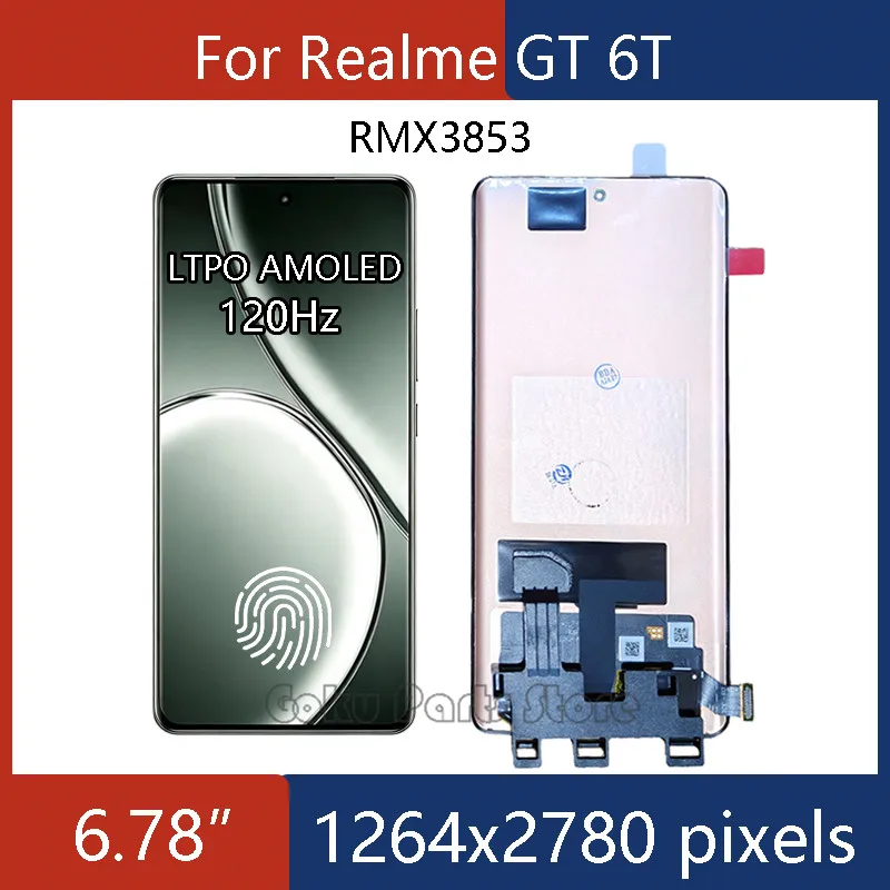 S53d7f9c69c8d43d4ad8a4ee50be5b5e8R AMOLED Realme GT 6T RMX3853 Lcd Display Touch (New) - Image 1