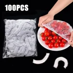 Disposable Food Cover Food Grade Plastic Elastic Food Lids Wrap Bags Refrigerator Fresh keep (New)