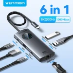 Vention 6 in 1 USB C 8K@30Hz HDMI HUB Smart (New)