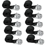 2.5cmx60cm 10  Black Lashing Clamping Straps with Lock Heavy Duty Fastening Straps (New)