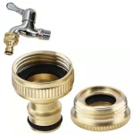 Brass Faucet Tap Connector Mixer Hose Adaptor Quick Connecter 46024 46085 Copper Hose (New)