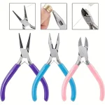 3 Jewelry Making Pliers Set   Needle Nose, Chain Nose, Round Nose & (New)