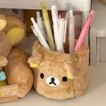 Rilakkuma Plushes Pencil Holder Cosmetics Pen Container Kawaii Desk Accessories Office Organizer Kid (New)