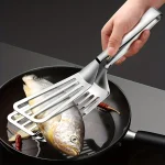 1, Multifunctional Stainless Steel Serving Tongs for Buffet, Fish Frying, Bread, Steak, Salad, (New)
