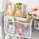 1 Fridge Hanging Mesh Bag   Refrigerator Door Organizer for Kitchen Storage Bag (New)