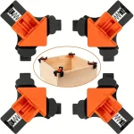 2 90 Degree Corner Clamps For Woodworking, Fast Adjustable Quick Spring Loaded Woodworking (New)