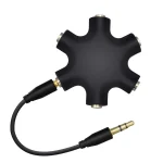 3.5mm Earphone Audio Splitter 1 Male To 1 2 3 4 5 Female (New)
