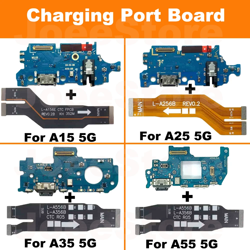 S55fb6ad9c9e447cd955138d35d004c6en Charging Port Board For Samsung Galaxy A15 A25 A35 A55 5G A05 A05S (New) - Image 1
