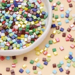 100 Double Hole Czech Glass Seed Beads Colored Spacer Loose Beads for DIY (New)