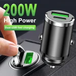 100W Car Charger Lighter PD Fast Charging For IPhone Mini USB Type C (New)