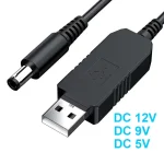 5.5*2.1mm USB DC 5V to 12V 9V Power Cable For Router WIFI Modem (New)