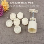Mooncake Mold Set, 6 Pieces Of 50g Pattern Seal, Suitable For Mid Autumn Cakes, (New)