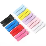 20 Pieces 5cm 3.5cm Color Full Wrap Cloth Hair Clip Base for DIY (New)