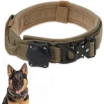 Dog Collar Waterproof Tactical Dog Collar with Control Handle Zinc Alloy Buckle Pte (New)