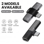 Double USB C Headphone and Charger Adapter 2 in 1 USB C to (New)