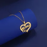 Skyrim Mothers Day Mama Letter Pendant Stainless Steel Necklace for Women Gifts Love (New)