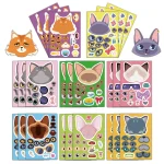 8 Cute Cat Collage Anime Cartoon Parent Interactive Puzzle Collage DIY Account Collage (New)
