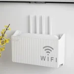 Home Router Storage Box, Wireless WIFI, TV Set Top Box Wall Mounted Storage Rack, (New)