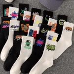 Random 5 Pairs of Large Size Socks Sweat Absorbent Sports Basketball Stockings Spring and (New)