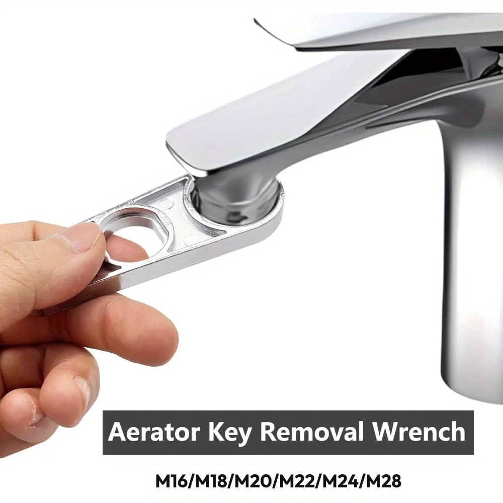 S5841eb996f144587b0f4915fd907d0bcD 2 In 1 Faucet Aerator Wrench Water Flows Adjusting Faucet Bubbler Wrench Plumber (New) - Image 1