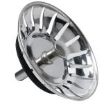1 Strainer Premium Stainless Steel Replacement Kitchen Sink Strainer Waste Drain Plug 80mm (New)