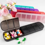 7 Days Weekly Pillbox Mini Portable Pills Case Drug Dispense Tablet Medicine Storage (New)