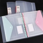 6 A4 High Capacity Loose Leaf File Bags with 11 Hole Binding Rings,Expandable Button and Label (New)