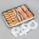 50 Reusable PE Elastic Food Covers   Stretchable Plastic Lids for Bread, Fruits, (New)