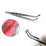 Dental Surgical Stitching Tweezer Cotton Dressing Forcep Slots Surgical Needle Tweezers Operation Serrated (New)