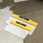 1 Finishing Trowel Wall Grout Spreading Tools Steel Trowel Putty Notched Spatula Concrete (New)