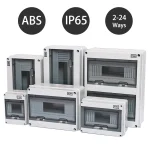 IP65 Waterproof Distribution Box 2 3 5 8 12 15 18 24WAY ABS Plastic Electrical Enclosure HT Series Junction Box (New)