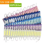 20 lot 12V Multicolour Led Modules COB Light for Backlight Shop Banner Waterproof IP65 (New)