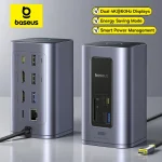 Baseus 12 in 1 USB C HUB to HDMI 4K@60Hz Dual Display USB 3.2 Adapter (New)