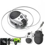 Motorcycle Cable Lock: Retractable Steel Wire   Bicycle, Helmet, Luggage, Travel and Mini (New)