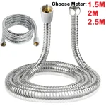 Stainless Steel Flexible Shower Hose Long Bathroom Shower Water Hose Extension Plumbing Pipe (New)