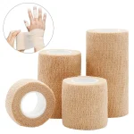 46032 Rolls Adhesive Bandage Elastic Breathable Sports Self Adhesive Tape Beige Wrap Finger (New)