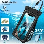 PVC Transparent Waterproof Phone Pouch Luminous Touchscreen Dry Bag with Seal Lock for (New)