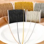 2 Meters Stainless Steel 1 2mm Width Gold Black Cable Chains for DIY Simple (New)
