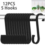 12 S Hooks Metal S Shape Hooks Heavy Duty 304 Stainless Steel Flat (New)