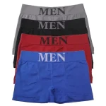 5  Thin Style Mens High Elastic Plain Color Comfortable Boxer Briefs Panties (New)