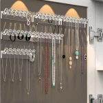 3 6 Self Adhesive Necklace Organizer, Space Saving Multi Functional Jewelry Organizer, Necklace Holder Wall Mounted (New)