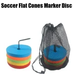 10 Soccer Flat Cones Marker Disc Basketball Sports Speed Agility Training Markers Indeformable (New)
