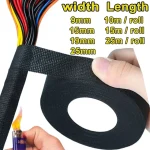 Electrical Tape Car Wiring Cloth Fabric Tape 9mm 15mm 19mm 25mm Adhesive Tapes Heat resistant Auto Harness (New)