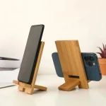 Desktop Bamboo Phone Holder Practical Wooden Smartphone Charging Stand Creative Lazy Multi functional Stand (New)