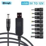 Elough WiFi to Power bank Cable Connector USB DC 5V to 12V Cable (New)