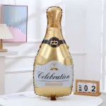 1 Champagne Aluminum Film Balloon Large Birthday Party Wedding Wedding Decoration Arrangement Wine (New)