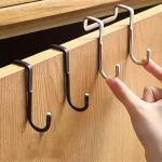 304 Stainless Steel Hook Free Punching Double S Shape Hook Kitchen Bathroom Cabinet Door (New)