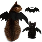 Halloween Cute Pet Clothes Black Bat Wings Harness Costume Cosplay Cat Dog Halloween (New)