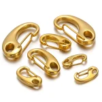 5 Stainless Steel Gold D Lobster Clasps Chains Hooks Necklaces Connectors for Bracelets (New)
