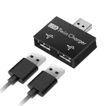 USB Hub Adapter USB Splitter USB 2 HUB Converter USB Male To Twin (New)